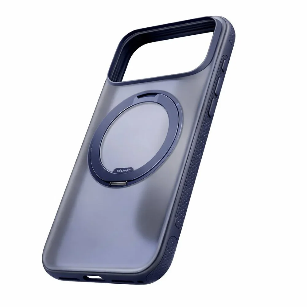 TORRAS Magnetic Stand Case iPhone 17 Pro Max 6.9” Slim Translucent Deep Blue